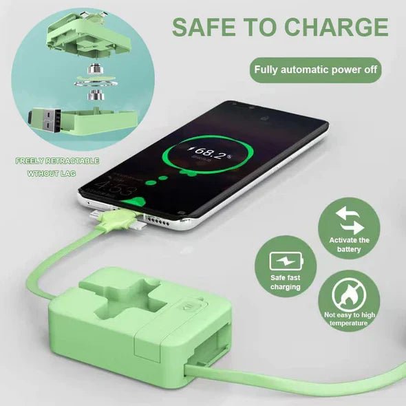 رول كابل شحن ثلاثي في واحد