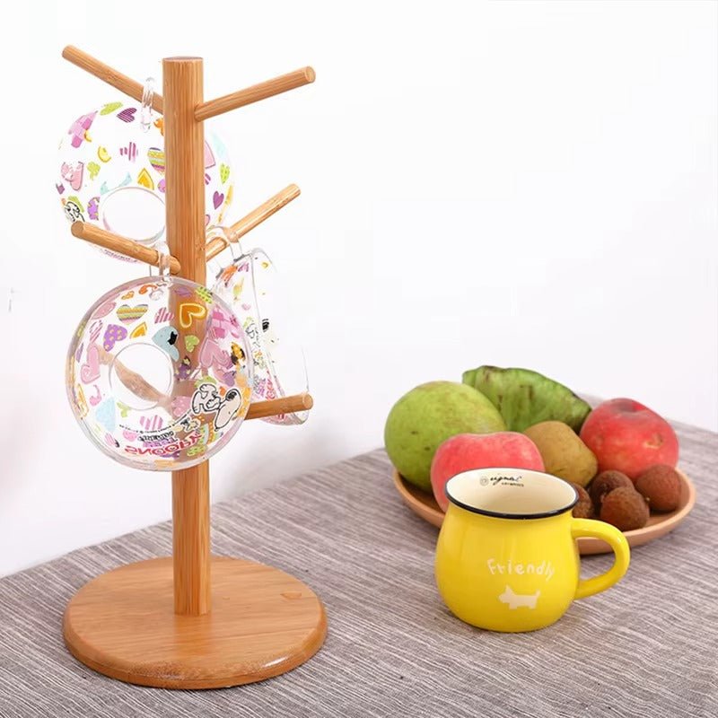 Support en bois pour tasses – Design arbre avec 6 crochets - Image 3
