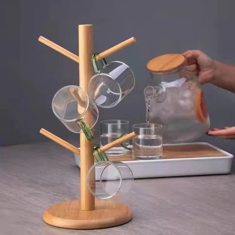 Support en bois pour tasses – Design arbre avec 6 crochets - Image 2