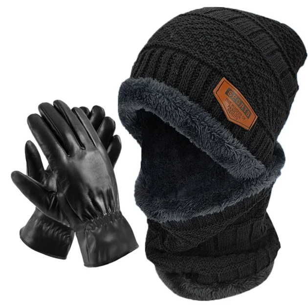 Pack Hiver 3-en-1 : Bonnet, Cache-cou & Gants