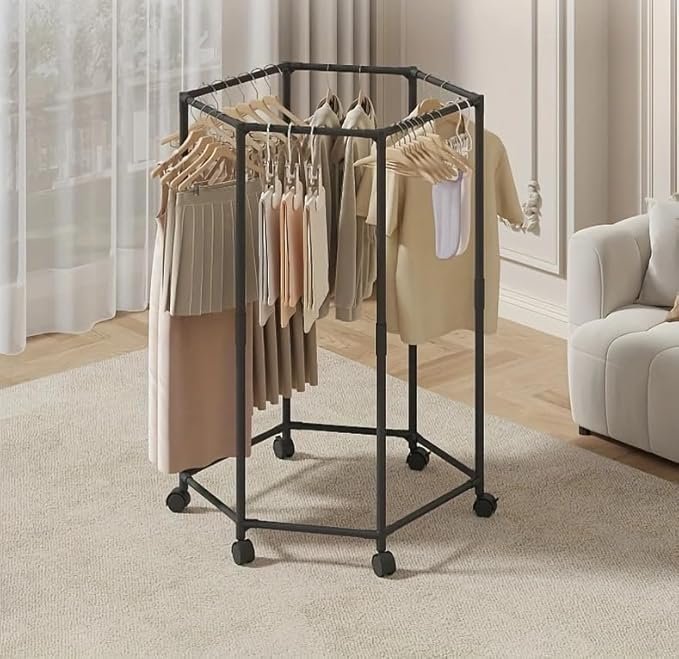 👗 Porte-Vêtements Pliable avec Roues