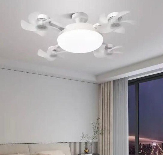 💡❄️ Ventilateur de Plafond LED Style Drone avec Télécommande