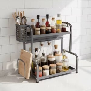 Égouttoir à Vaisselle Multifonction avec Support de Rangement